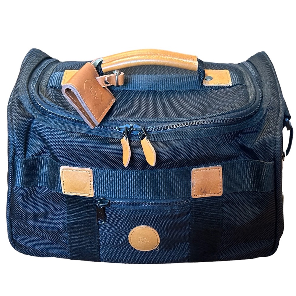 Vtg 80s Christian DIOR Duffle Travel Camera Bag Overnight Tote